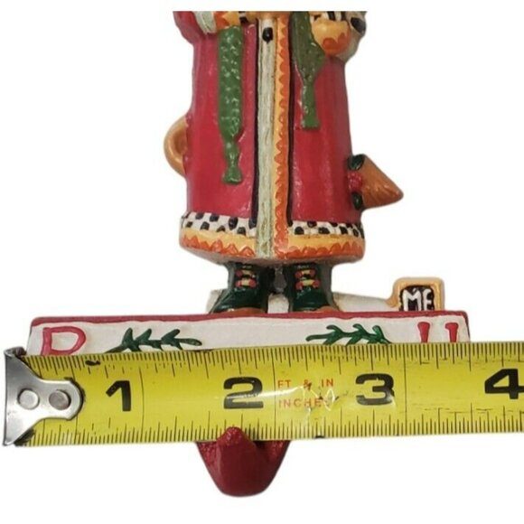 VTG Mary Engelbreit Cast Iron Christmas Stocking Hanger Lion Lamb PEACE 0N EARTH - Picture 10 of 13